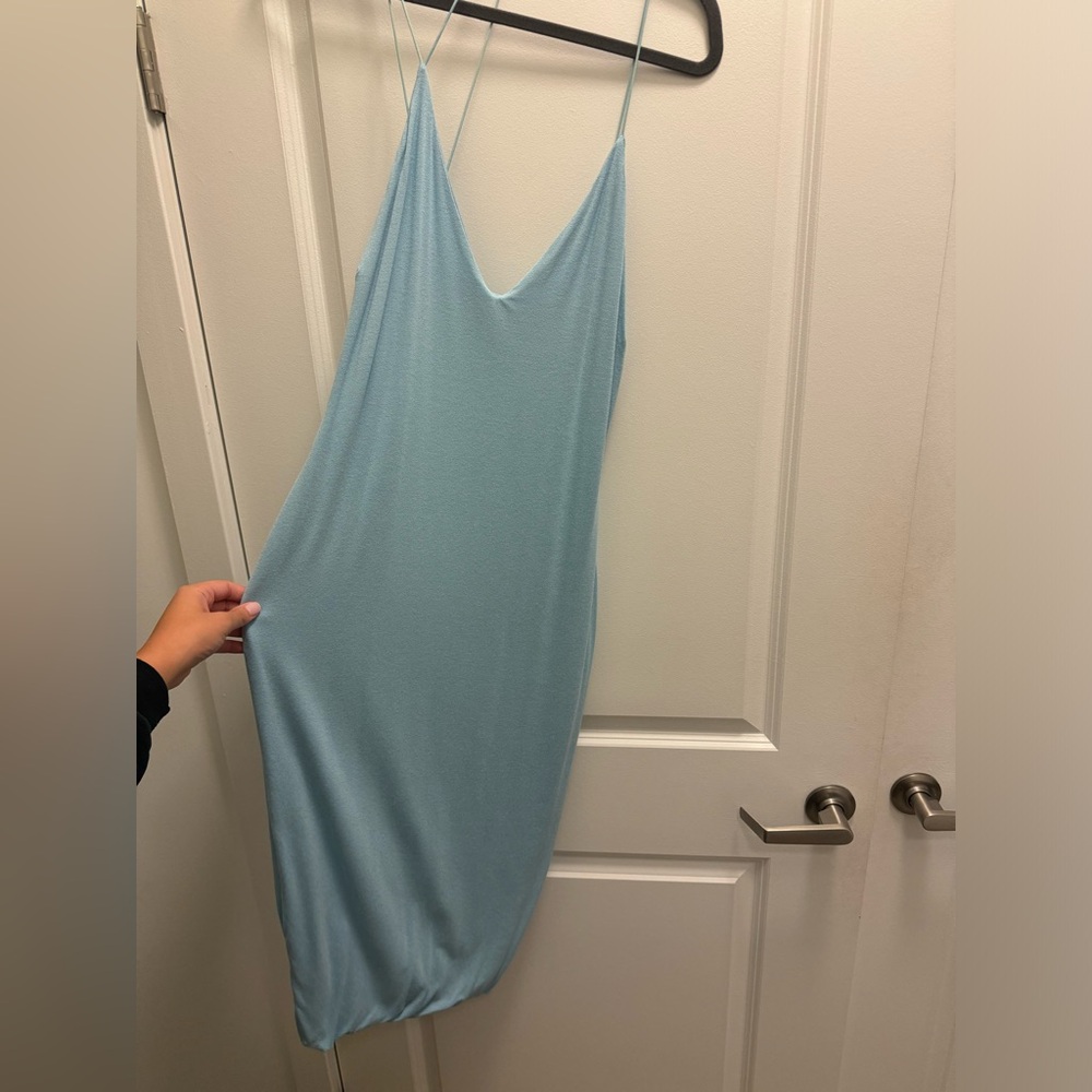 Fashion Nova- XL Blue Midi Dress - Picture 3 of 6